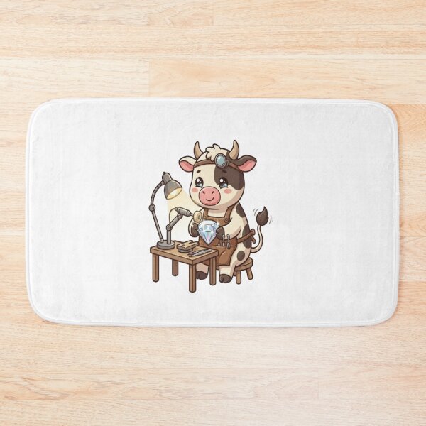 Item preview, Cute Cow Jeweler Polishing Diamond designed and sold by Ella_Sketch.
