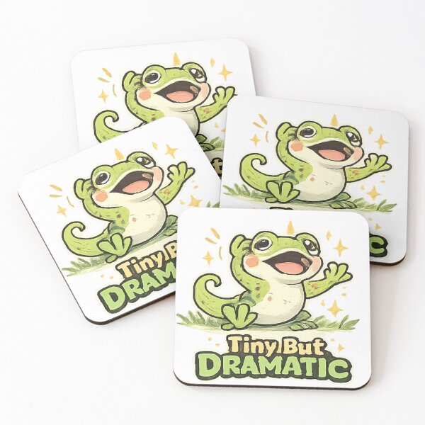 Item preview, Tiny But Dramatic Funny Cute Gecko Lizard designed and sold by Northline Creative.