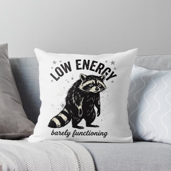 Item preview, Low Energy Raccoon Barely Functioning Funny Quote Design, Cute Burnout Meme Gift Graphic Tee designed and sold by AsturShop.