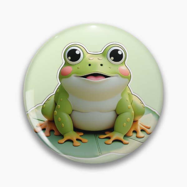 Item preview, Adorable Chonky Green Frog Cartoon designed and sold by Madhav Creations Studio.