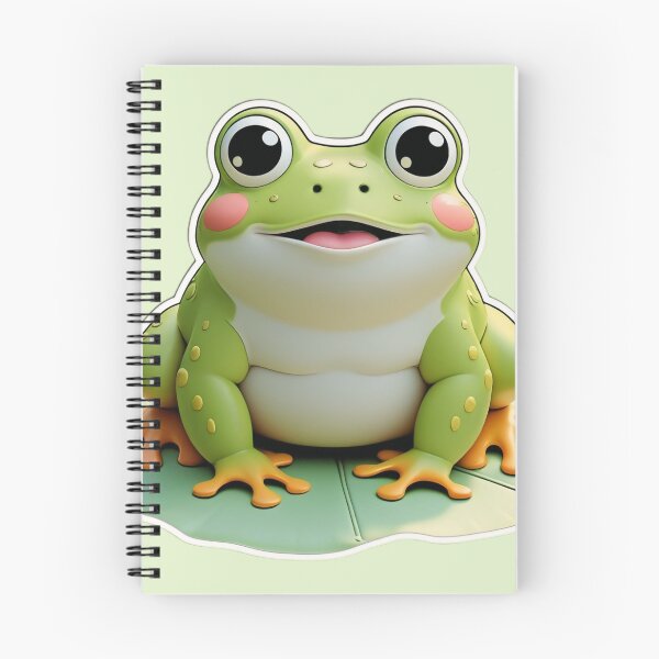 Item preview, Adorable Chonky Green Frog Cartoon designed and sold by Madhav Creations Studio.