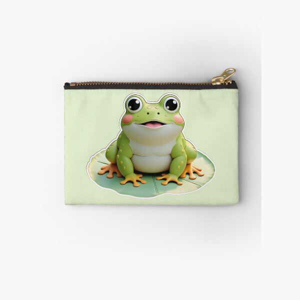 Item preview, Adorable Chonky Green Frog Cartoon designed and sold by Madhav Creations Studio.