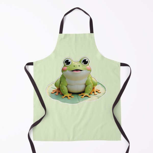Item preview, Adorable Chonky Green Frog Cartoon designed and sold by Madhav Creations Studio.