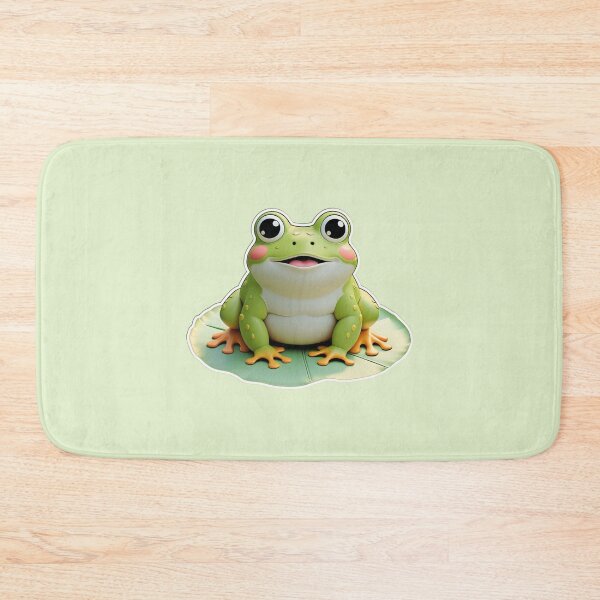 Item preview, Adorable Chonky Green Frog Cartoon designed and sold by Madhav Creations Studio.