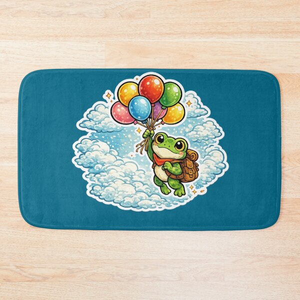 Item preview,  Dreamy colorful Balloon Frog – Cute Floating Sky Cartoon Aesthetic designed and sold by ArtsyExplorer.