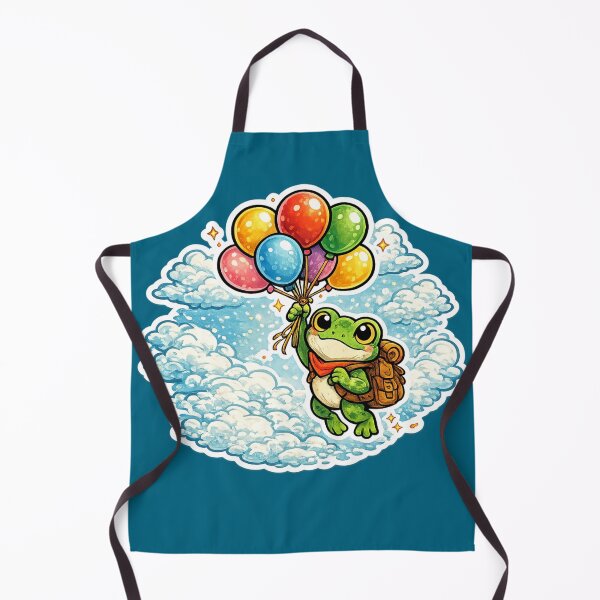Item preview, Dreamy colorful Balloon Frog – Cute Floating Sky Cartoon Aesthetic designed and sold by ArtsyExplorer.