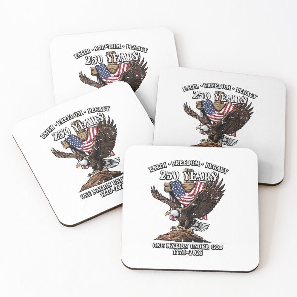 Item preview, Faith Freedom Legacy 250 Years One Nation Under God 1776-2026 American Patriot Christian designed and sold by GrumpySableye.
