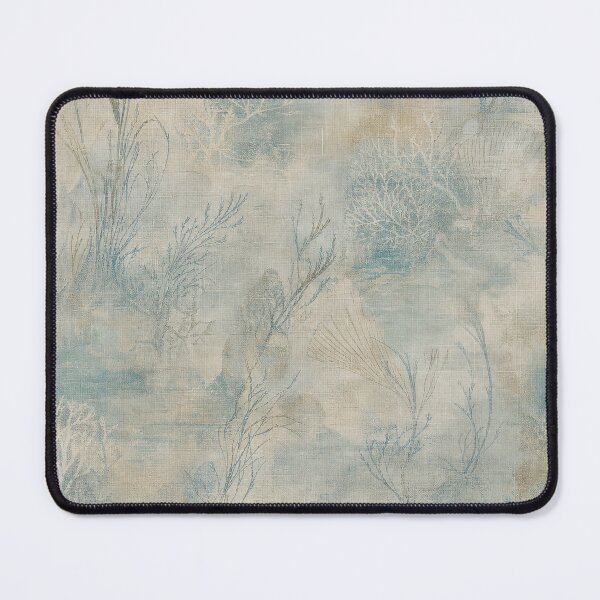 Item preview, Faded Coral and Seaweed Linen Textile Pattern designed and sold by frumixart.