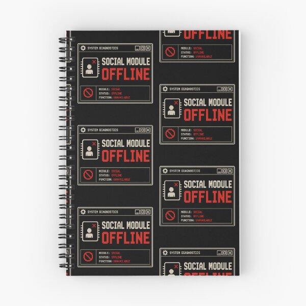 Item preview, Social Module Offline – Retro System Status Humor Design designed and sold by Mad Factory Designs.