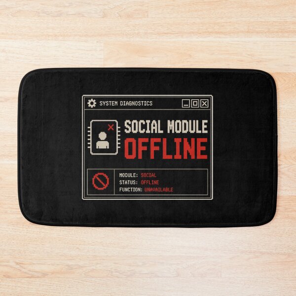 Item preview, Social Module Offline – Retro System Status Humor Design designed and sold by Mad Factory Designs.
