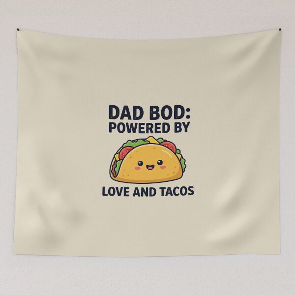 Item preview, Dad Bod Powered By Love and Tacos designed and sold by dudelinart.