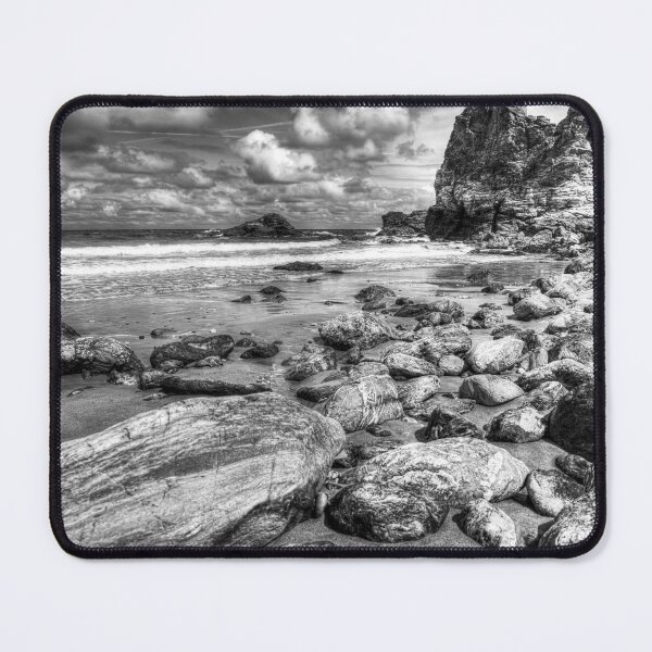 Item preview, St Agnes Rocky Beach in Monochrome designed and sold by Paul Thompson Photography.
