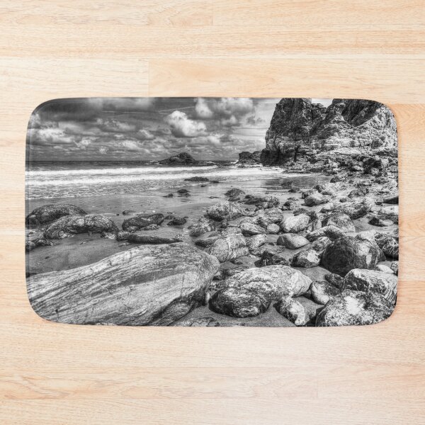 Item preview, St Agnes Rocky Beach in Monochrome designed and sold by Paul Thompson Photography.