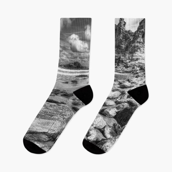 Item preview, St Agnes Rocky Beach in Monochrome designed and sold by Paul Thompson Photography.