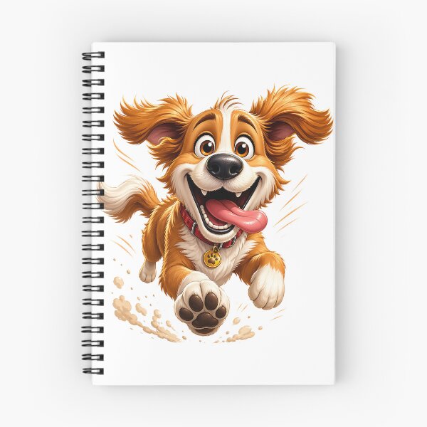 Item preview, Cute Happy Dog Running Playful 3D Cartoon Puppy Positive Vibes designed and sold by LunaPixelStudio.