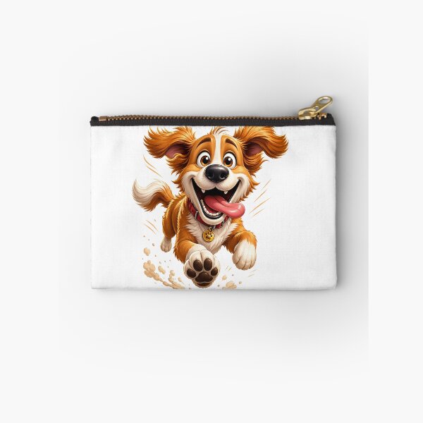Item preview, Cute Happy Dog Running Playful 3D Cartoon Puppy Positive Vibes designed and sold by LunaPixelStudio.