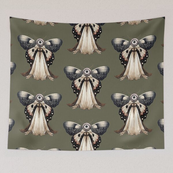 Item preview, Surreal Gothic Eye Moth Art designed and sold by Szpaku desart .