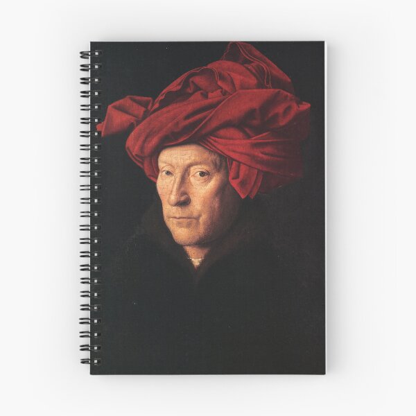 Item preview, Man in a Turbin by Jan van Eyck - Renaissance Oil Portrait Red Turban Wall Art for Classical Art Lovers designed and sold by RickE.