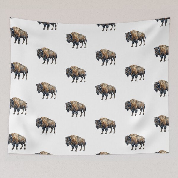 Item preview, Watercolor Wildlife American  Buffalo Bison  designed and sold by SOUFIANE1991.