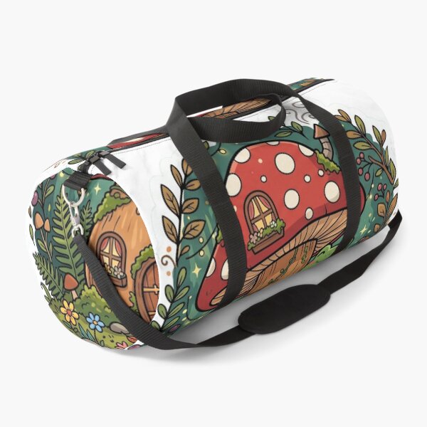 Item preview, Fairy Tale Frog Hugging Mushroom House – Cozy Forest Cartoon Aesthetic designed and sold by ArtsyExplorer.