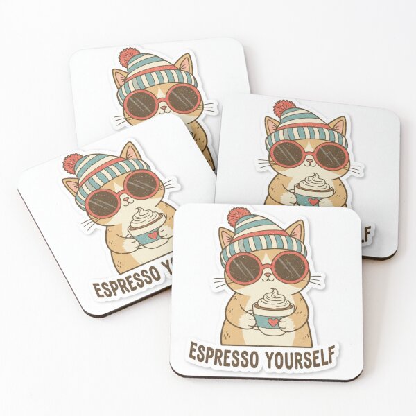Item preview, Espresso Yourself - Funny Coffee Lover Cat designed and sold by mimouna00.