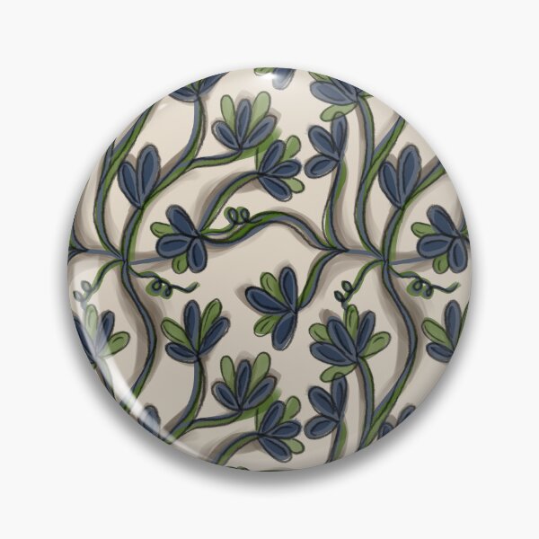 Item preview, Intertwined green and blue flowers designed and sold by atelierthipic.