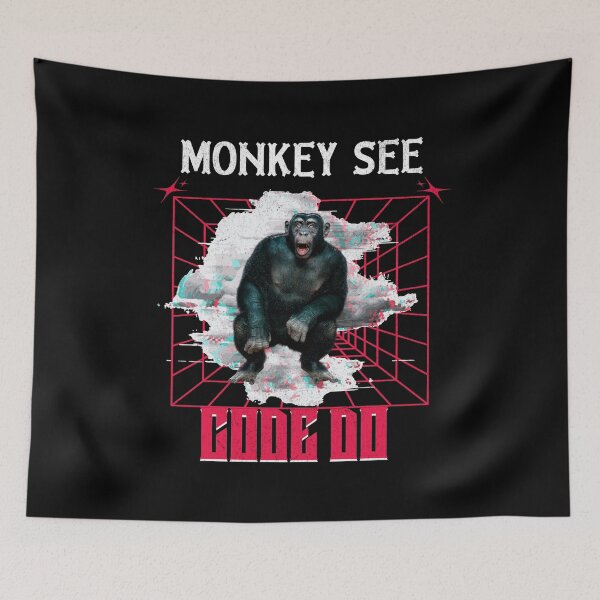 Item preview, Monkey See Code Do Web Developer Humor designed and sold by Vac1.