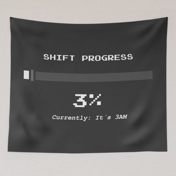 Item preview, Shift Progress 3% Currently It´s 3AM — Funny Nurse Gift | RN Apron Nurse Humor Healthcare Worker designed and sold by KiwyStudio.