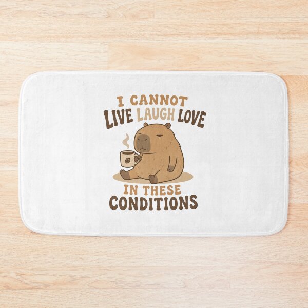 Item preview, Emotionally Exhausted Capybara Coffee Meme designed and sold by AMICO77.