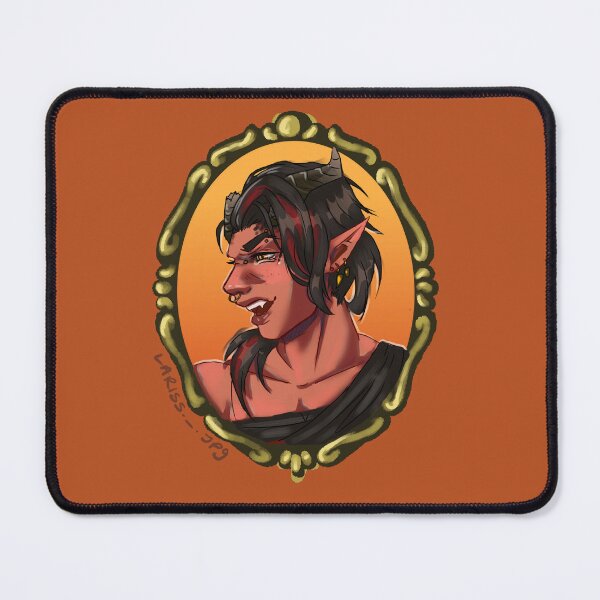 Item preview, Karlach inspired tiefling barbarian portrait designed and sold by Lariss._.Jpg.