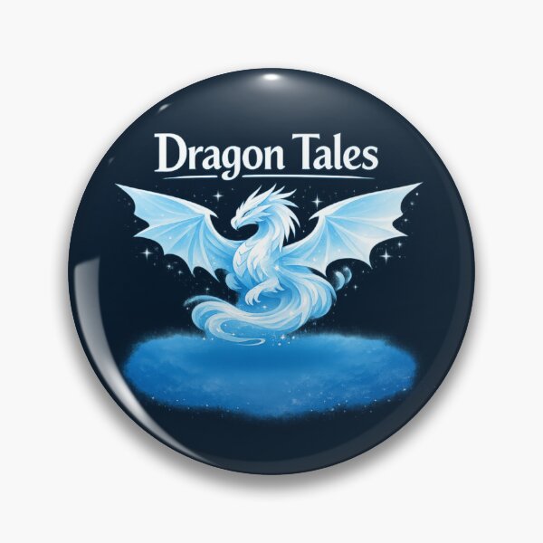 Item preview, Dragon Tales Logo — Ethereal Blue Galaxy Dragon Design designed and sold by Yasmine Mohammed.
