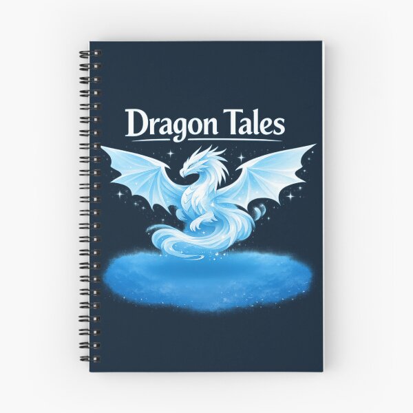 Item preview, Dragon Tales Logo — Ethereal Blue Galaxy Dragon Design designed and sold by Yasmine Mohammed.