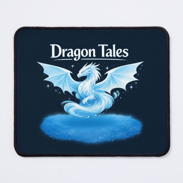 Item preview, Dragon Tales Logo — Ethereal Blue Galaxy Dragon Design designed and sold by Yasmine Mohammed.