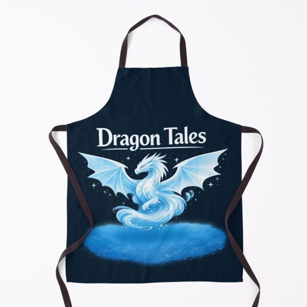 Item preview, Dragon Tales Logo — Ethereal Blue Galaxy Dragon Design designed and sold by Yasmine Mohammed.