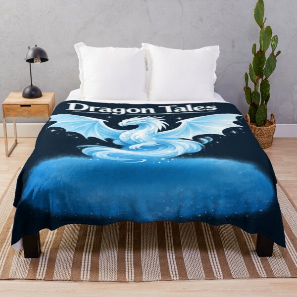 Item preview, Dragon Tales Logo — Ethereal Blue Galaxy Dragon Design designed and sold by Yasmine Mohammed.