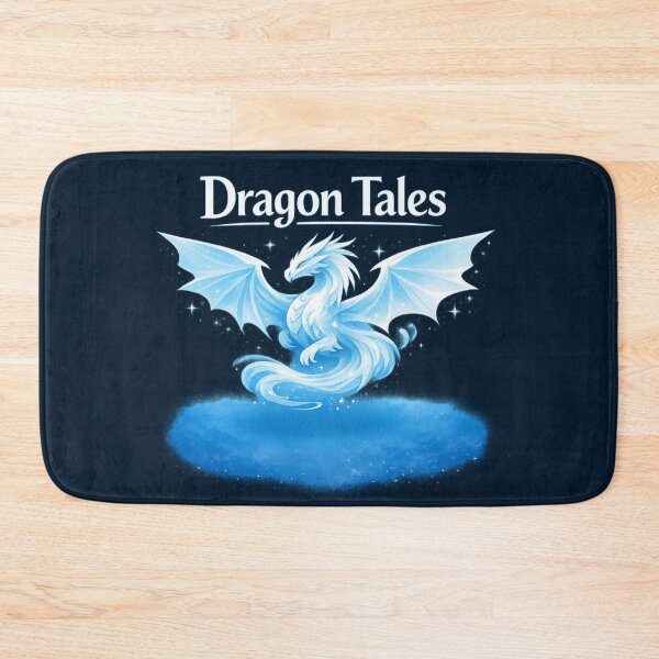 Item preview, Dragon Tales Logo — Ethereal Blue Galaxy Dragon Design designed and sold by Yasmine Mohammed.