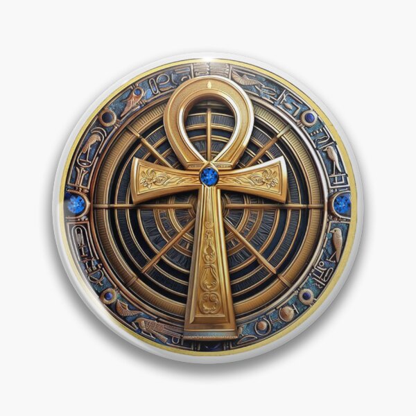 Item preview, Golden Egyptian Ankh Wheel - Mystic Key of Life designed and sold by Hou$e of Art .