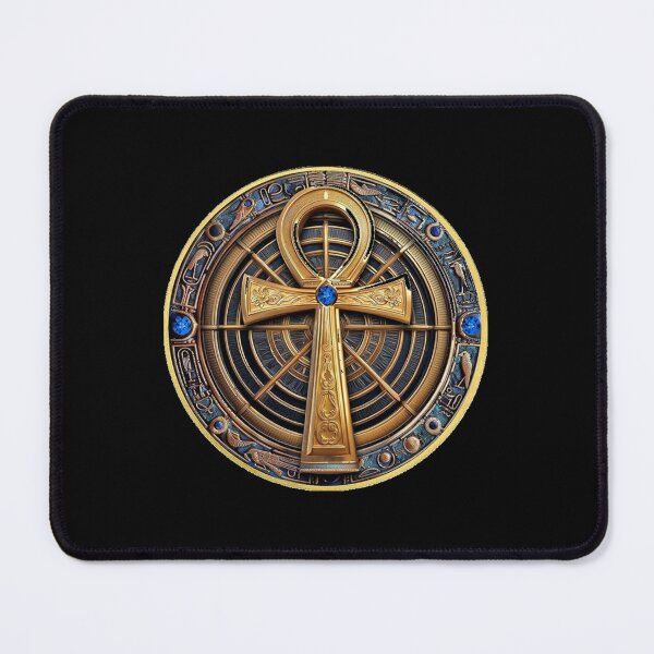 Item preview, Golden Egyptian Ankh Wheel - Mystic Key of Life designed and sold by Hou$e of Art .
