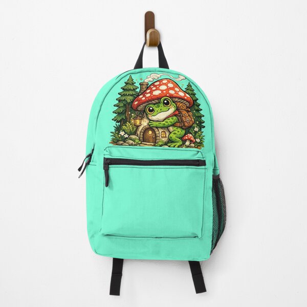 Item preview, Frog Hugging Mushroom House – Cozy Forest Cartoon Aesthetic designed and sold by ArtsyExplorer.