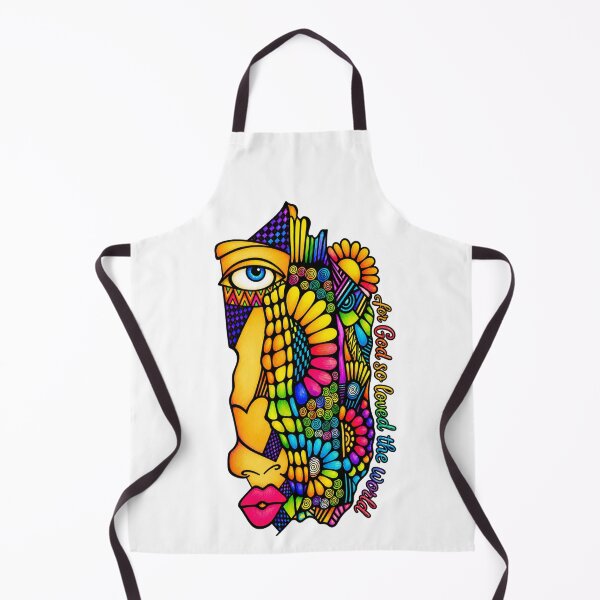 Item preview, For God So Loved the World – Colorful Christian Abstract Face Art Design designed and sold by Ashes to Artistry.