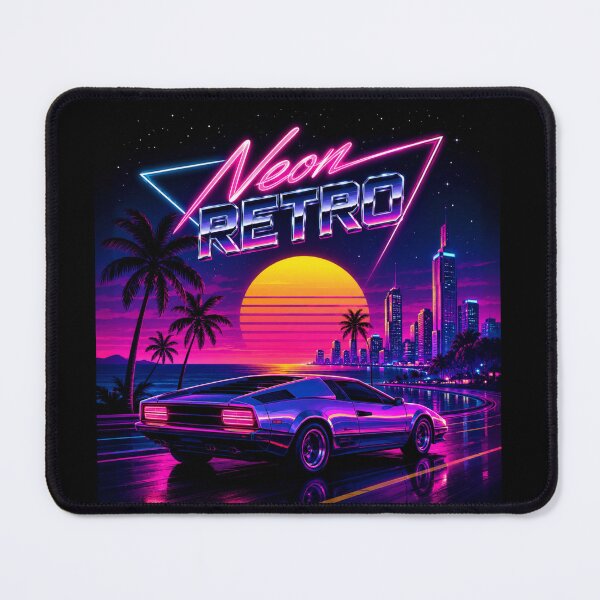 Item preview, Neon Retro Sunset Car – Vaporwave City Synthwave Night Aesthetic designed and sold by MartBook.