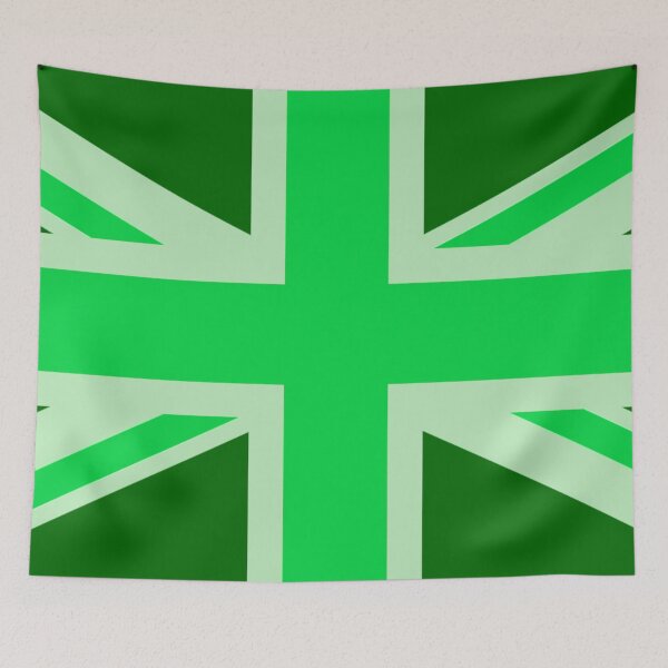Item preview, Green Union Jack designed and sold by Logo-A-GoGo.
