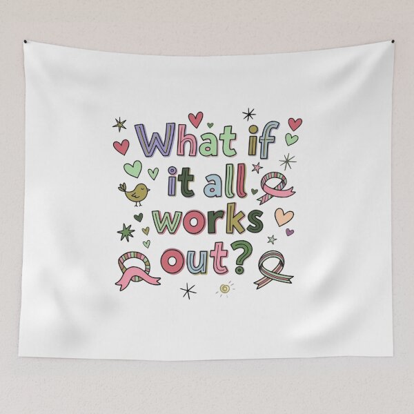 Item preview, What If It All Works Out? Inspirational Quote Cancer Awareness Support designed and sold by Simsimah26Parks.
