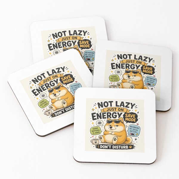 Item preview, Funny Shiba Inu Meme Sticker | Energy Save Mode Cute Dog Design designed and sold by RohitPrints.