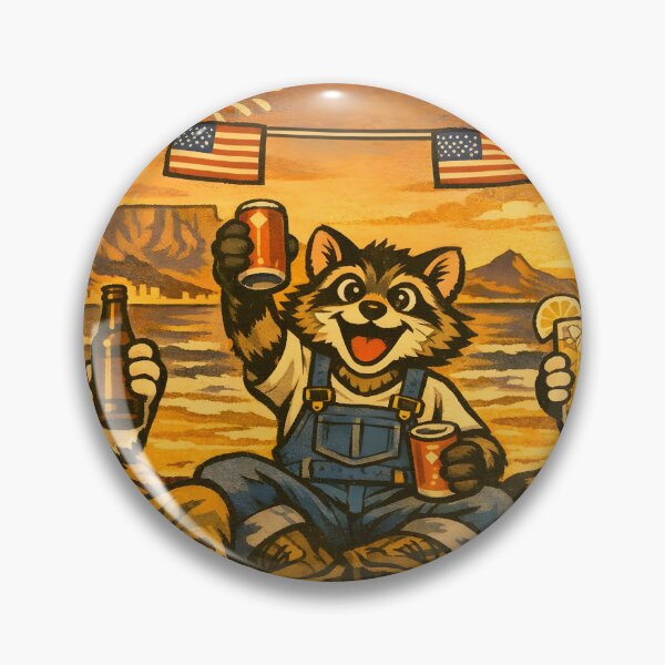 Item preview, 4th of July Sunset Toast Cat Woodblock Sticker designed and sold by Tijger Cats.