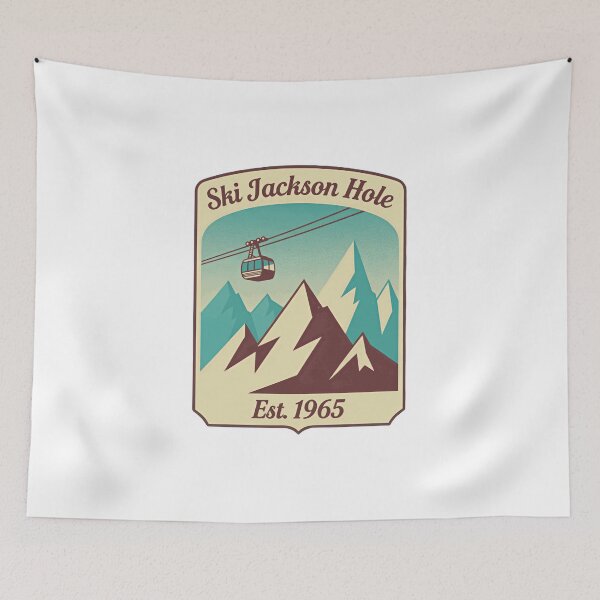 Item preview, Ski Jackson Hole Est. 1965 Mountain Skiing Wyoming Skier Snowboarder designed and sold by Simsimah26Parks.