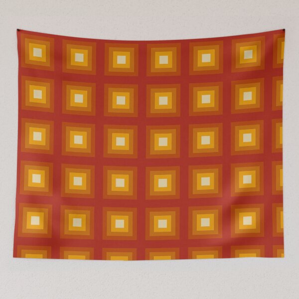 Item preview, Retro Autumn Nested Squares Geometric Pattern designed and sold by Far Out Goods.