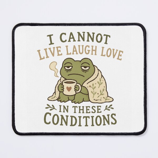 Item preview, Tired Frog Cottagecore Meme For Burnt Out Introverts designed and sold by AMICO77.