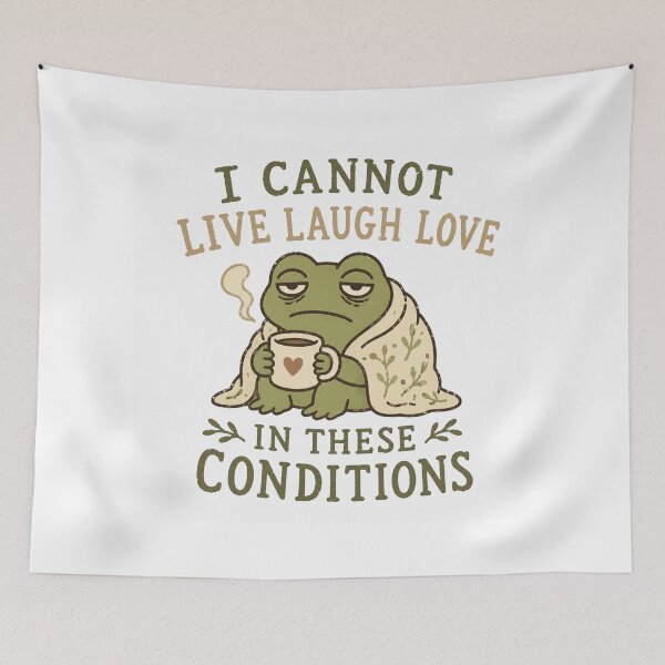 Item preview, Tired Frog Cottagecore Meme For Burnt Out Introverts designed and sold by AMICO77.