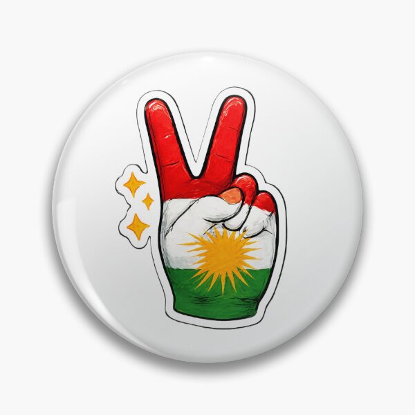 Item preview, Kurdish Peace Sign Glossy Sticker designed and sold by TheDreamPrints.